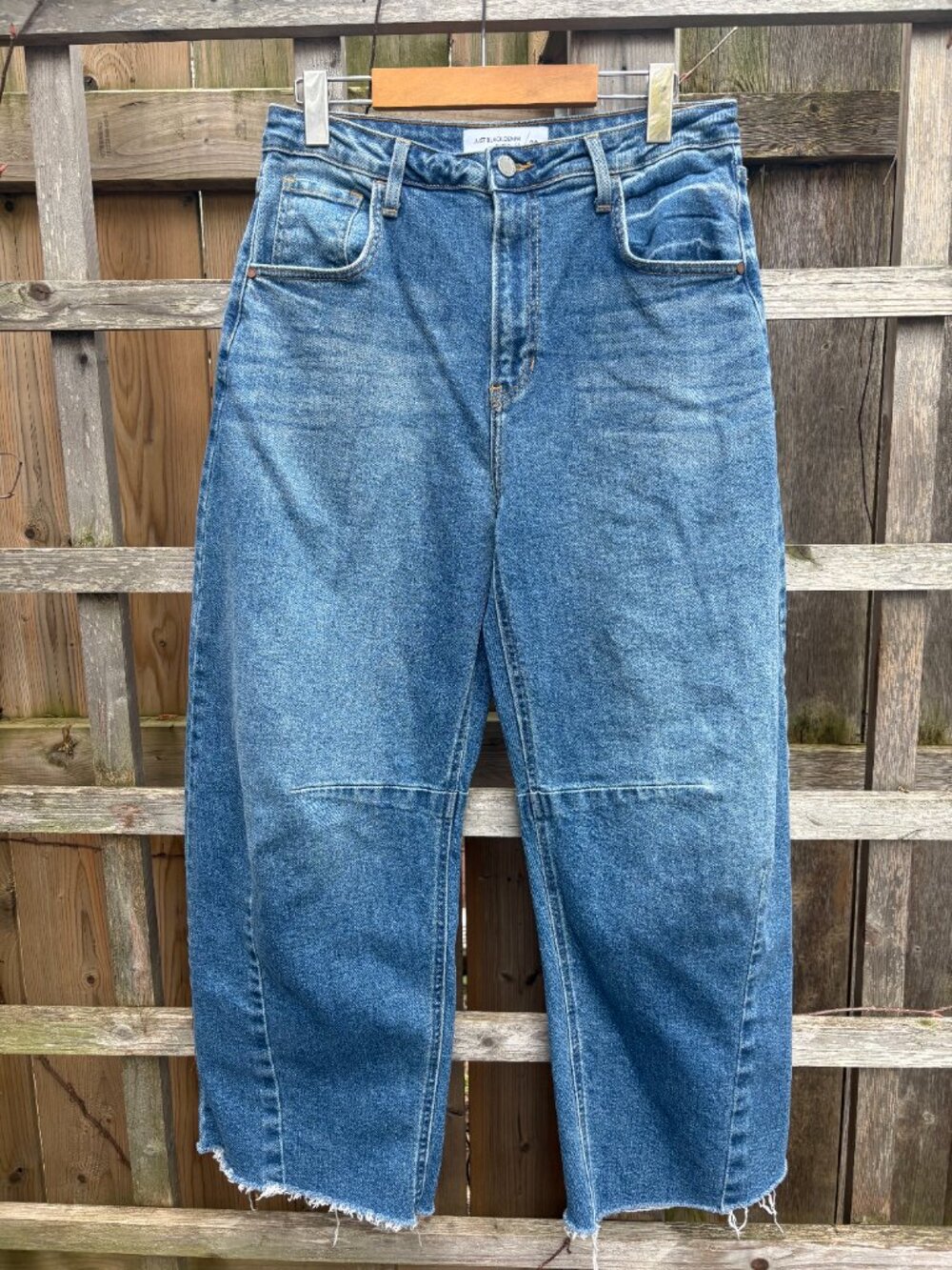 Just Black Denim Seamed Barrel Jean - Picture 2 of 4